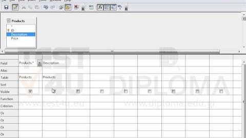 Create a new query that will display all fields from the Products table and any records where...