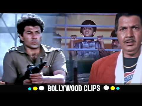 कमीने अगर मेरे बेटे के शरीर पे ज़रासी भी खरोच आई मैं तेरी बोटि बोटि काट दूंगा:Sunny Deol | Best Scene