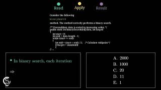 2021 AP CSA MCQ Question 37 - Binary Search Iterations