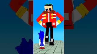 RAGE CONTROL RUN CHALLENGE - Minecraft Animation with Sonic and Dr Eggman #shorts