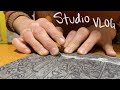 Art studio vlog 09  block print carving process  linocut