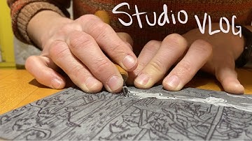ART STUDIO vlog 09 | BLOCK PRINT carving process | linocut
