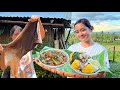 Fresh cows skin  meat for flavorful balbacua and bulalo  countryside living leyte philippines