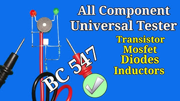 How To Make all component Tester using BC547, Make a universal any components tester