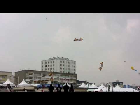 Crazydrivers kite team - Berck 2009 with 3 Revolution kites