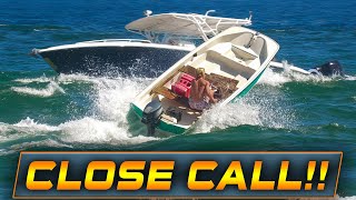 SMALL BOAT GOES OUT ON THE WRONG DAY! | HAULOVER INLET BOATS | WAVY BOATS