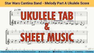 Star Wars Cantina Band - Melody Part A Ukulele Score Play Along