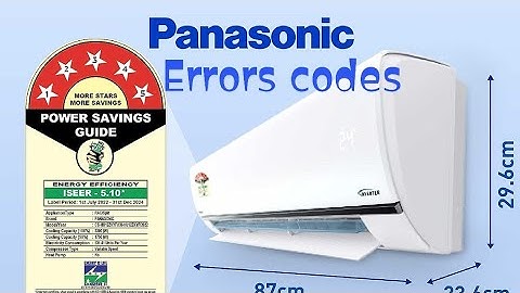 Error Codes troubleshooting Panasonic #panasonic