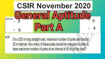 General Aptitude Question 7 | CSIR NET November 2020