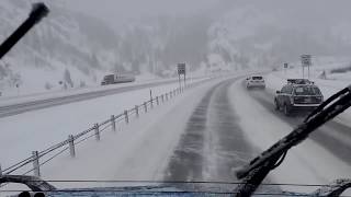 Later That Snowmageddon Day up Eisenhower Tunnel.. More Trucks and Four Wheeler's Spin Out!!