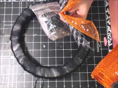 Deco Mesh Halloween Wreath featuring Smoothfoam lace bodysuit