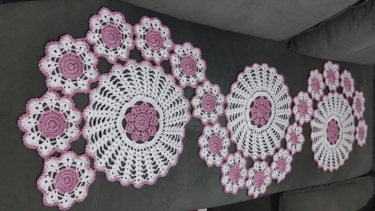 Passo a passo: Caminho de mesa com linha de seda (polipropileno) parte 1