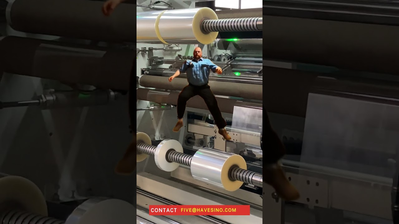 PE Film  slitter rewinding machine at 500M/MIN speed