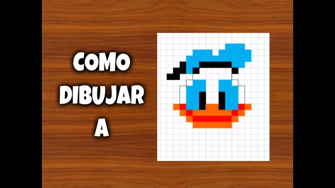 Como dibujar al Pato Donald | Para Minecraft | Pixel Art | How to draw