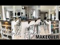 Single wide mobile home makeover | island makeover | hand painted counter tops | decorate with me