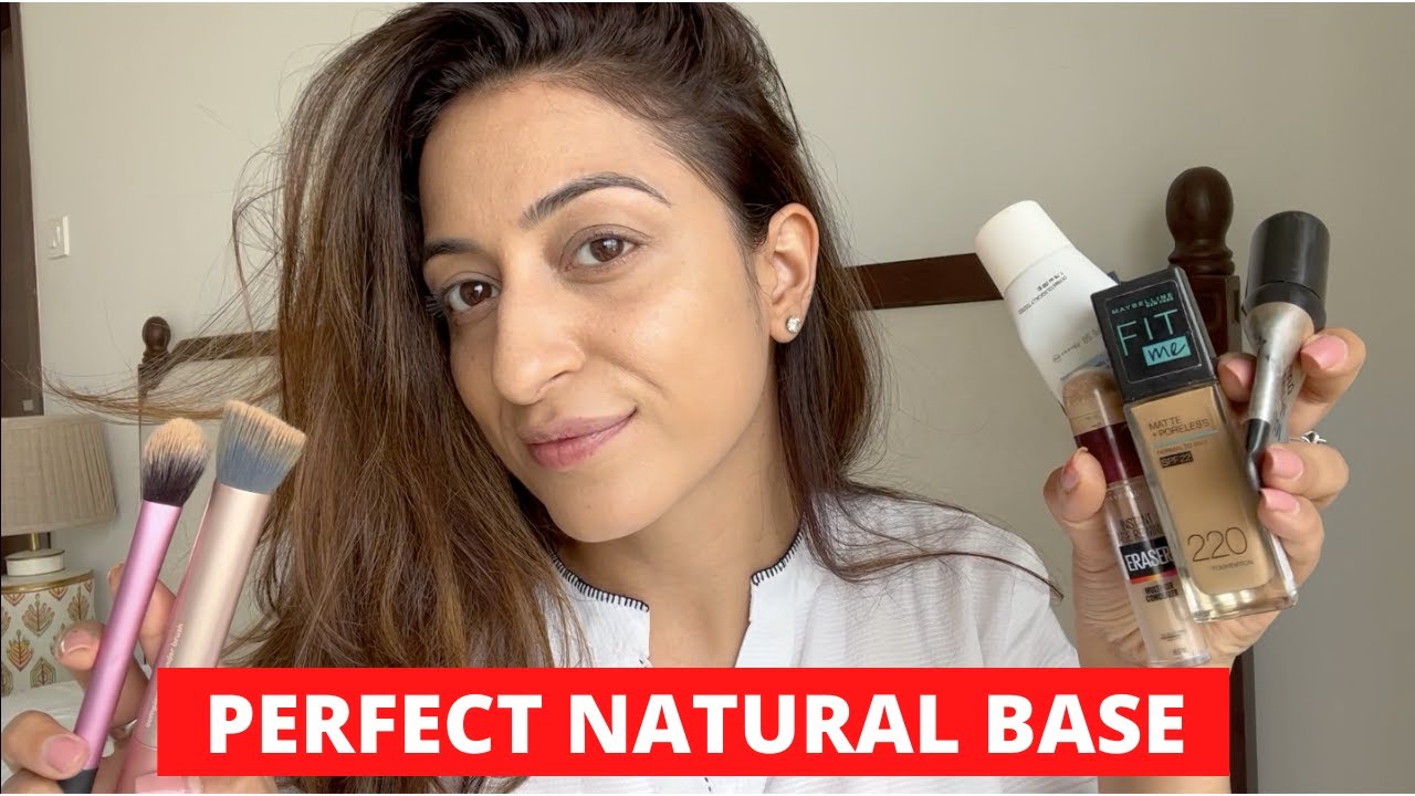 Natural Base Makeup - Glowy Base Tutorial | How Prime my Face | Natural Foundation - YouTube