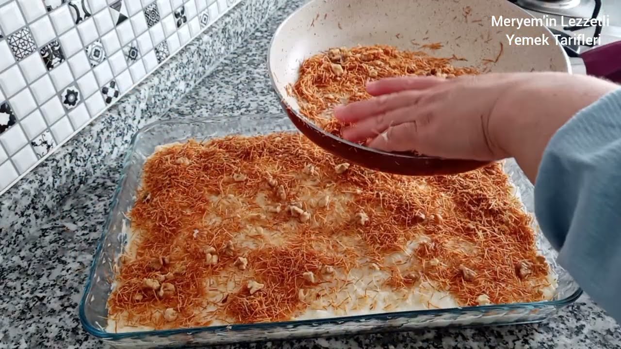 Kadayıflı Muhallebi – Tatlısı ????İftara Nefis Kolay Hafif Sütlü Tatlı Tarifleri????Mangolia Nasıl Yapılır