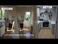 Kitchen Renovation Transformation, before, during & complete