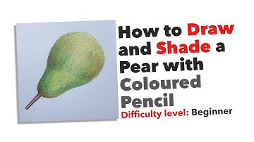 How to Draw and Shade a Pear in Coloured Pencil