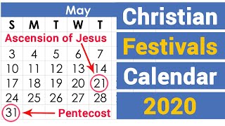 Christian Festival 2020 Calendar | Christian Holidays | what is today in christianity