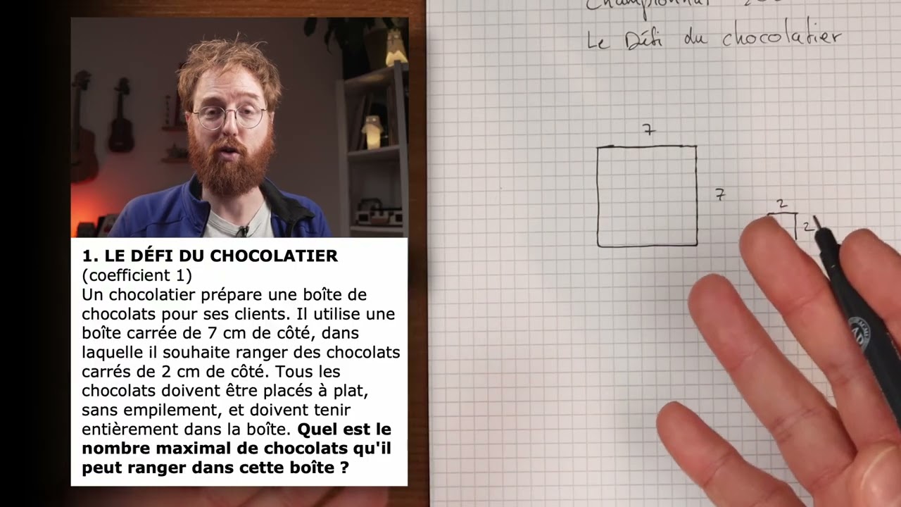Le défi du chocolatier (problème 1) solution - championnat 2026, quarts de finale