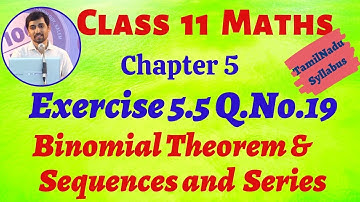11th Maths | Exercise 5.5 Q.No.19  | Binomial Theorem, Sequences And Series | Tamil Nadu Syllabus