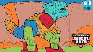 How To Coloring Optimus Prime Dinobots - Transformers Rescue Bots: Dino Island  -
