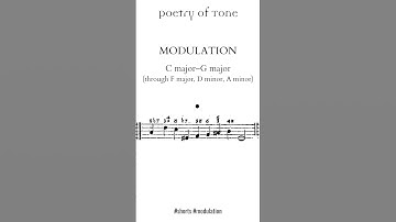 Close Modulations, Part 2/10: C major to G major #shorts #modulation  #musictheory