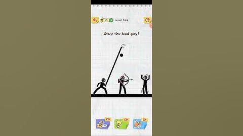 #draw 2 Save Stickman Puzzle Level 244 #shorts #youtube