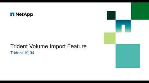 Import Existing Volumes into Kubernetes with Trident