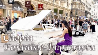 I played CHOPIN at a street piano | Chopin - Fantaisie-Impromptu | YUKI PIANO