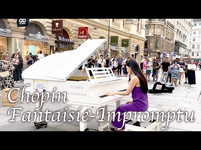 I played CHOPIN at a street piano | Chopin - Fantaisie-Impromptu | YUKI PIANO class=