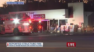 FIRE AT CIRCLE K ON JOHNS ISLAND