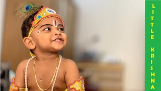 First Krishna jayanthi celebration with our little krishna | Krishna janmashtami vlog | Ajji Bujji