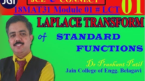 Laplace Transform of a standard function | Dr Prashant Patil | 18MAT31 | Laplace transform | LCT01
