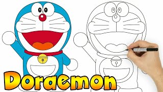 #تعليم رسم دورايمون / رسم سهل للمبتدئين و الاطفال خطوة بخطوة how to draw Doraemon