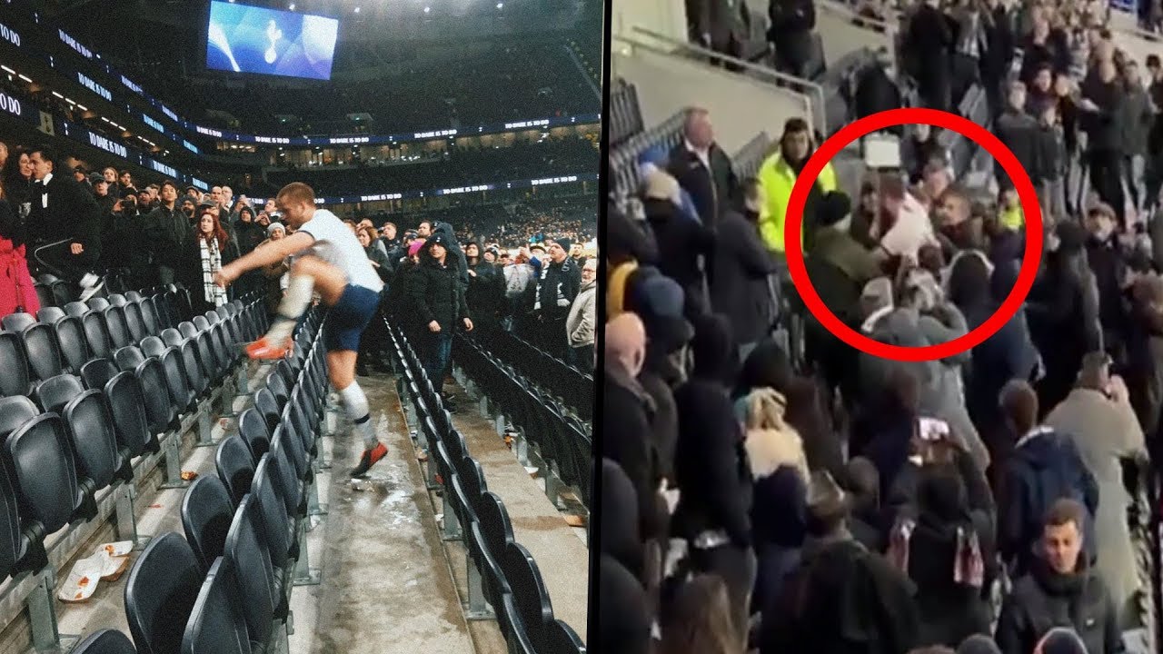 Eric Dier fights racist fan in the stands - YouTube