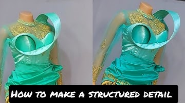 HOW TO MAKE AND ATTACH A STRUCTURED DETAIL WITH BONING TO A DRESS