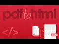 Convert PDF to HTML for Free with PDF Export