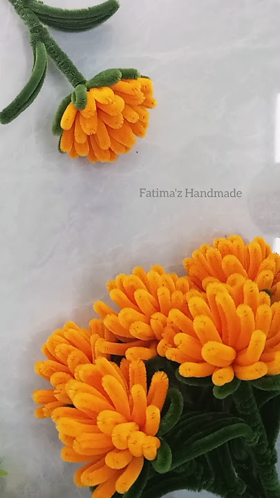 Fuzzy wire flowers #shorts #pipecleaners #artandcraft #flowers #fuzzywire  @fatimazhandmade