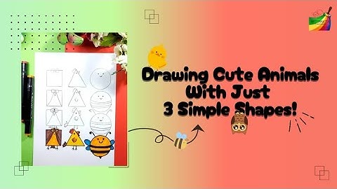Turn Simple Shapes Into Adorable Animals! 🐝🐤🦉 | Easy Drawing Trick Tutorial🖌🎨