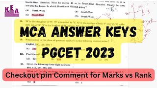 Calculate Your Score || Answer Keys MCA PGCET 2023 screenshot 3