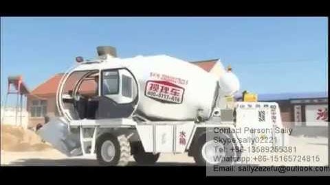 self loading concrete truck mixer Demo Operation