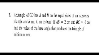 Calculus 30 7.4 (#6) Applications of Trig Derivatives Example