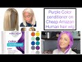 Cheap✨human✨hair✨amazon✨wig✨purple✨color✨conditioner