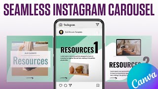 How to Create a Seamless INSTAGRAM CAROUSEL with Canva | Step by Step Tutorial