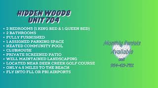 Monthly Vacation Rental in Deerfield Beach, Florida!