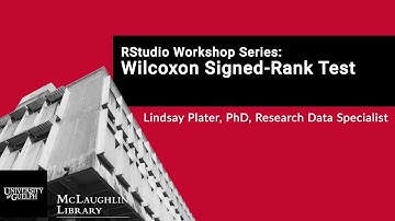 RStudio Workshop Series: Wilcoxon Signed Rank Test