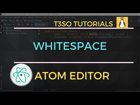 How to view Whitespace Character Atom Editor
