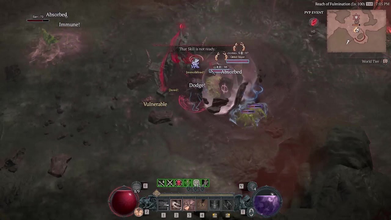 Diablo 4 Rogue PvP - 2 Druids try to impress a lady Sorcerer by protecting her to extract red dust
